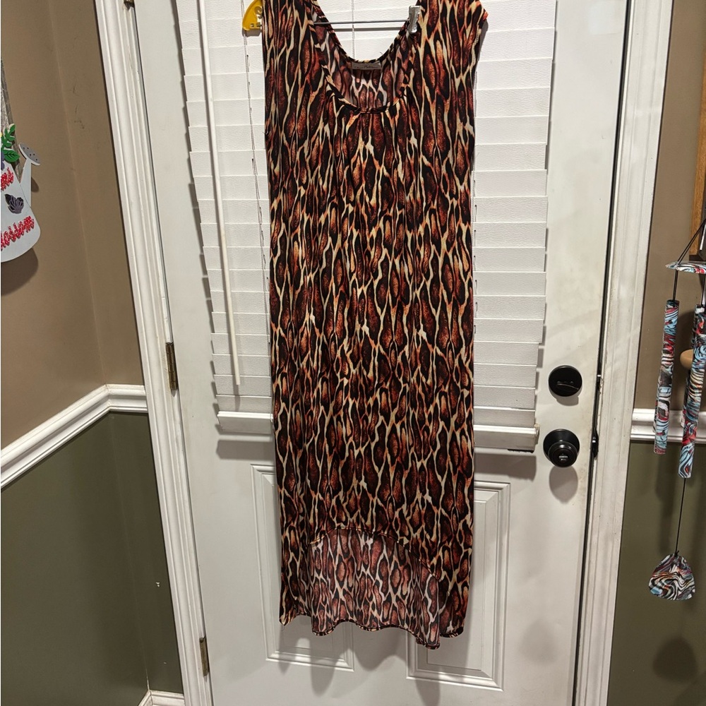 Olivia Matthews Brown and Black High Low Sundress